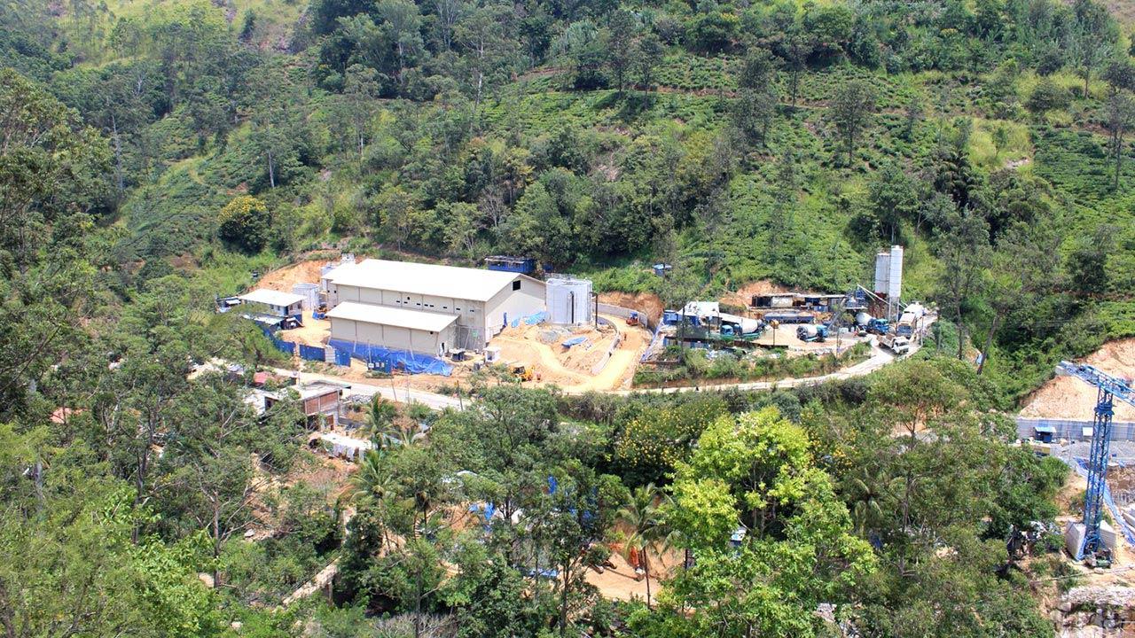 Construction progress of the Tetra Tech designed water treatment plant for the city of Badulla, Sri Lanka