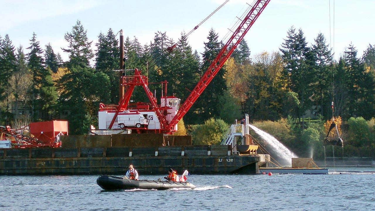 View of U.S. Navy Jackson Park, Washington state, the site of a Tetra Tech pilot study